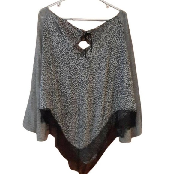 Derek Lam 10 Crosby Long Sleeve Cold-Shoulder Halter-Tie Printer Blouse Gray - Picture 4 of 8